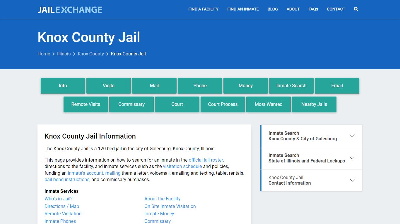 Knox County Jail, IL Inmate Search, Information - Jail Exchange
